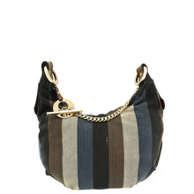 Fendi Multicolor Pequin Stripe Chef Chain Hobo Bag