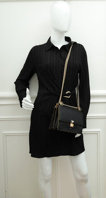 Fendi Black Kan I Stud Small Shoulder Bag