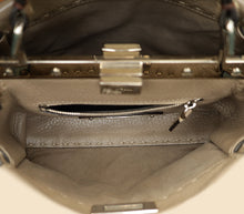 Fendi Etoupe Peekaboo Sellier Mini Python Handle Bag