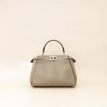 Fendi Etoupe Peekaboo Sellier Mini Python Handle Bag