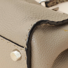 Fendi Etoupe Peekaboo Sellier Mini Python Handle Bag