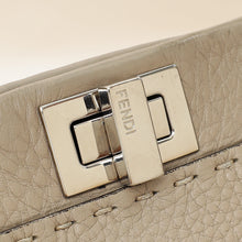 Fendi Etoupe Peekaboo Sellier Mini Python Handle Bag