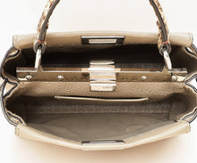 Fendi Etoupe Peekaboo Sellier Mini Python Handle Bag