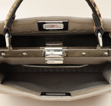 Fendi Dove Grey Peekaboo Sellier Mini Python Handle Bag