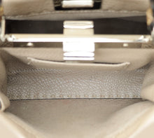 Fendi Dove Grey Peekaboo Sellier Mini Python Handle Bag