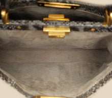 Fendi Grey Peekaboo Python Regular Bag