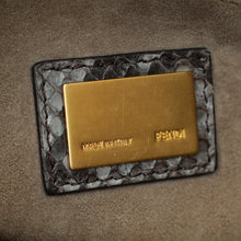 Fendi Grey Peekaboo Python Regular Bag