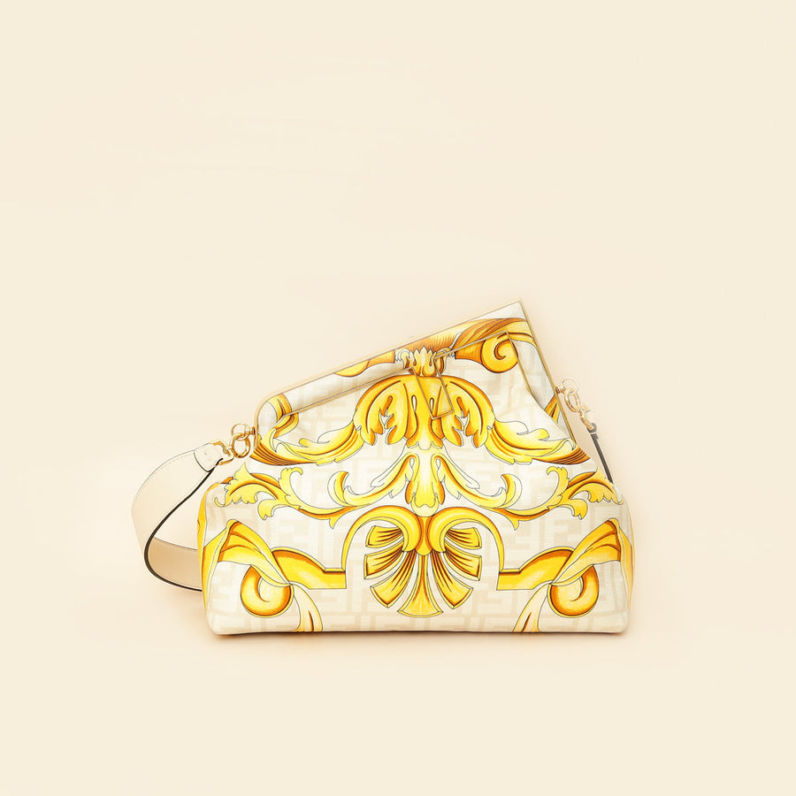 Fendi Tricolor x Versace Fendace Baroque Print "Fendi First" Medium Bag