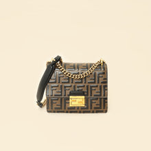 Fendi Bicolor FF Embossed Kan U Chain Small Shoulder Bag