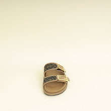 Fendi Bicolor Zucca FF Buckle Slide Sandal 38.5