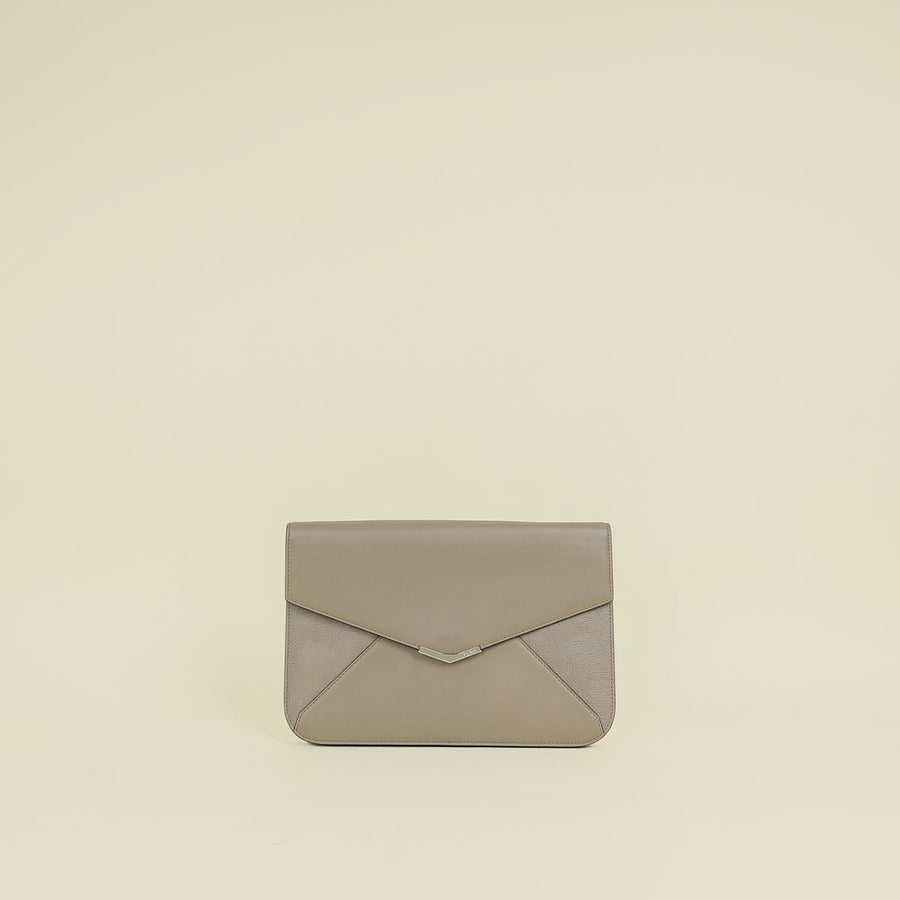 Fendi Khaki 2Jours Envelope Clutch Bag