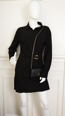 Fendi Black FF Diamonds Continental With Chain