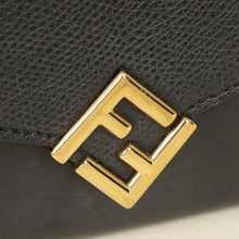 Fendi Black FF Diamonds Continental With Chain