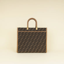 Fendi Bicolor Zucca Sunshine Medium Shopper Tote Bag