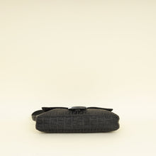 Fendi Black Zucca Small Baguette Shoulder Bag