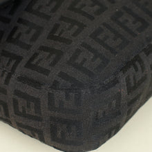 Fendi Black Zucca Small Baguette Shoulder Bag