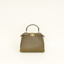 Fendi Avocado Green Ostrich Mini Peekaboo Bag