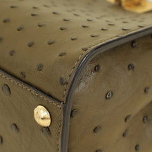 Fendi Avocado Green Ostrich Mini Peekaboo Bag