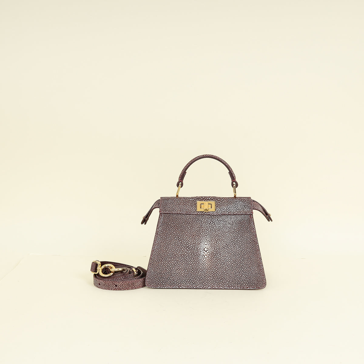 Fendi Burgundy Peekaboo ISeeU Petite Bag