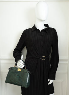 Fendi Green Python Peekaboo Mini Bag
