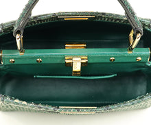Fendi Green Python Peekaboo Mini Bag