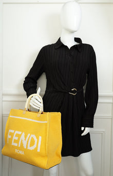 Fendi Mimosa Panna Sunshine Medium Shopping Tote Bag
