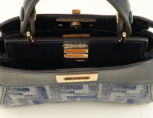 Fendi Navy Blue Nano Peekaboo Bag