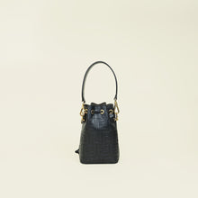 Fendi Black FF Embossed Mon Tresor Mini Bucket Bag