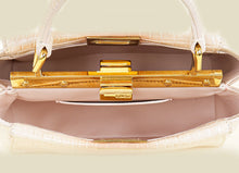 Fendi Nude Peach Ombre Crocodile Mini Peekaboo Bag