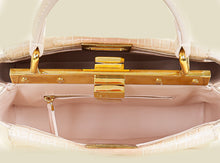 Fendi Nude Peach Ombre Crocodile Mini Peekaboo Bag