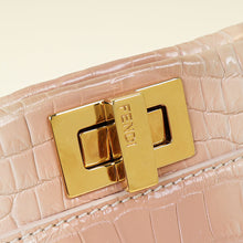 Fendi Nude Peach Ombre Crocodile Mini Peekaboo Bag
