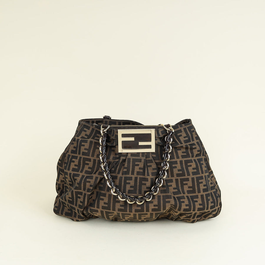 Fendi Tobacco Zucca Mia Large Bag