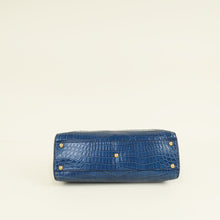 Fendi Blue Shiny Crocodile Peekaboo Regular Bag