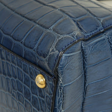 Fendi Blue Shiny Crocodile Peekaboo Regular Bag