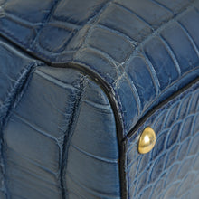 Fendi Blue Shiny Crocodile Peekaboo Regular Bag