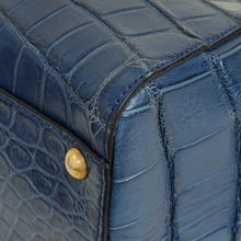 Fendi Blue Shiny Crocodile Peekaboo Regular Bag