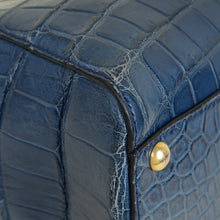 Fendi Blue Shiny Crocodile Peekaboo Regular Bag