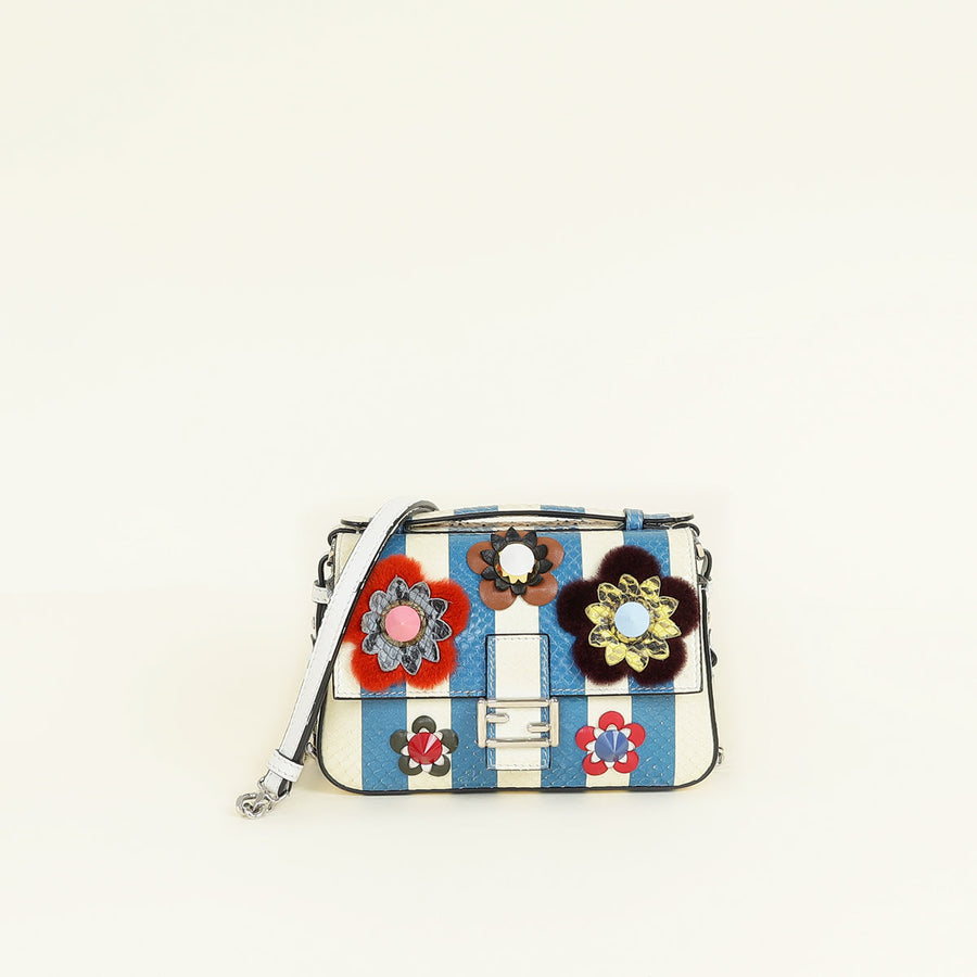 Fendi Tricolor Double Micro Baguette Bag