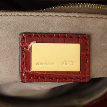 Fendi Dark Red Crocodile Mini Peekaboo Bag