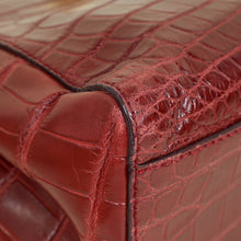 Fendi Dark Red Crocodile Mini Peekaboo Bag