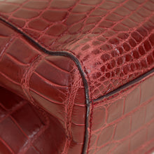 Fendi Dark Red Crocodile Mini Peekaboo Bag