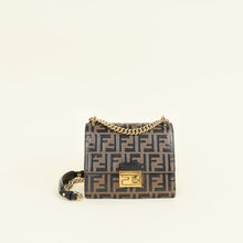 Fendi Tobacco FF Embossed U Kan Chain Small Shoulder Bag