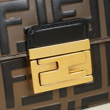 Fendi Tobacco FF Embossed U Kan Chain Small Shoulder Bag