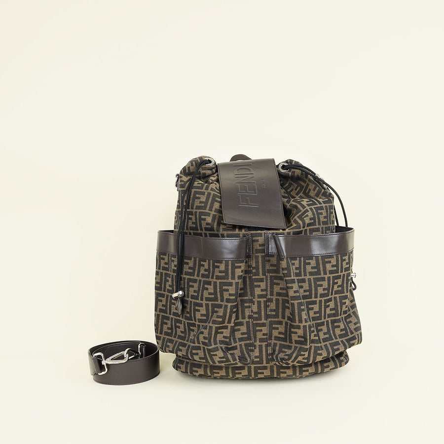 Fendi Bicolor FF Zucca Strike Large Backpack Bag
