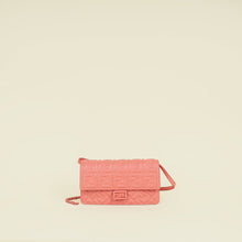 Fendi Peach Pink FF Motif Baguette Wallet on Chain