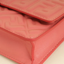 Fendi Peach Pink FF Motif Baguette Wallet on Chain
