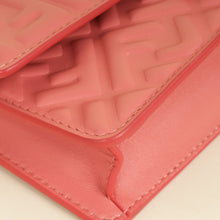 Fendi Peach Pink FF Motif Baguette Wallet on Chain