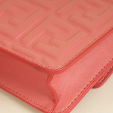 Fendi Peach Pink FF Motif Baguette Wallet on Chain