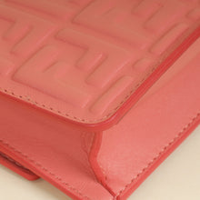 Fendi Peach Pink FF Motif Baguette Wallet on Chain