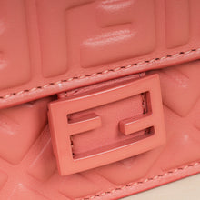 Fendi Peach Pink FF Motif Baguette Wallet on Chain